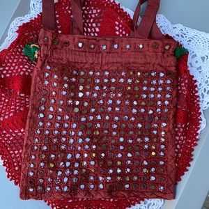 Cute Options Burgundy Drawstring Handbag